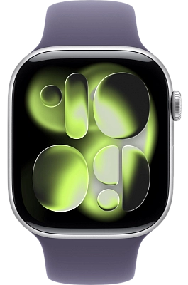 Часы Apple Watch Series 11 46mm Silver Aluminium Case GPS Sport Band Purple Fog M/L 400_400_640021