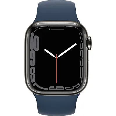 Часы Apple Watch Series 7 41mm Graphite Stainless Steel Case Abyss Blue Sport Band 400_400_150283