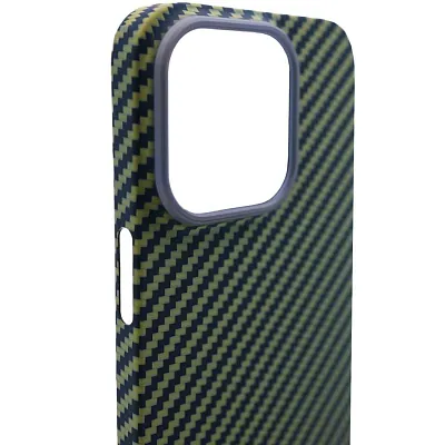 Карбоновый чехол для iPhone 14 Pro KZDOO Kevlar Зеленый 400_400_532216