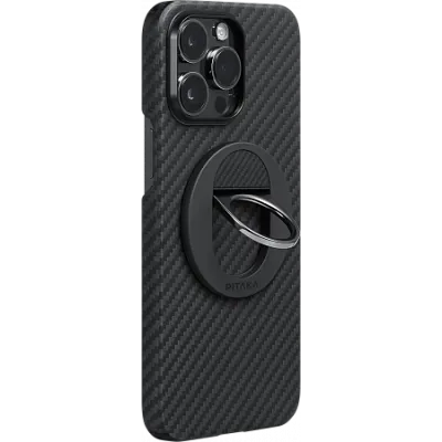 Чехол для iPhone 16 Pro Pitaka Ultra Slim Case & Grip - Black 400_400_534659