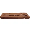 Силиконовый чехол для iPhone 13 Pro с 3D мишкой Коричневый 100_100_137728