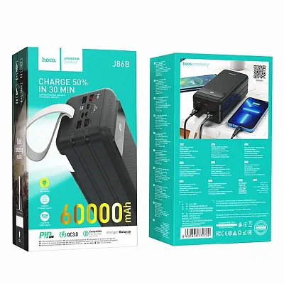 Внешний аккумулятор HOCO J86B 60000mAh (черный) 400_400_119079