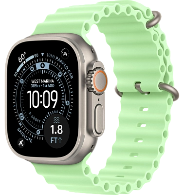 Часы Apple Watch Ultra 3 49mm Titanium Case Natural / Ocean Band Neon Green 400_400_551066