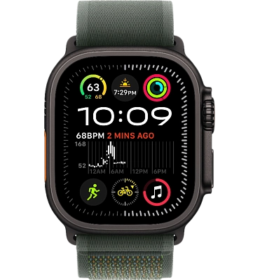 Часы Apple Watch Ultra 2 49mm Black Titanium Case GPS+Cellular Trail Loop Green S/M 400_400_640694