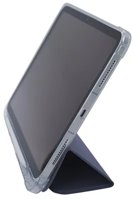 Прозрачный чехол-книжка для iPad 10 с тройным загибом Темно-синий 400_400_121622