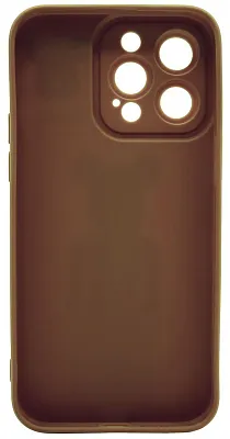 Силиконовый чехол для iPhone 14 Pro Max с 3D мишкой Коричневый 400_400_532438