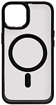 Чехол прозрачный с цветным бортиком MagSafe iPhone 14 Черный 250_100_642467