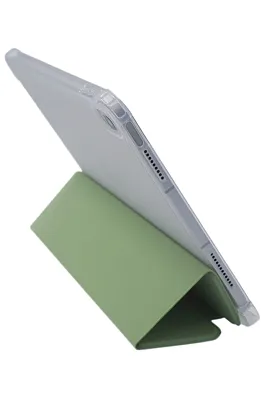 Прозрачный чехол-книжка для iPad 10 с тройным загибом Зеленый 400_400_121598