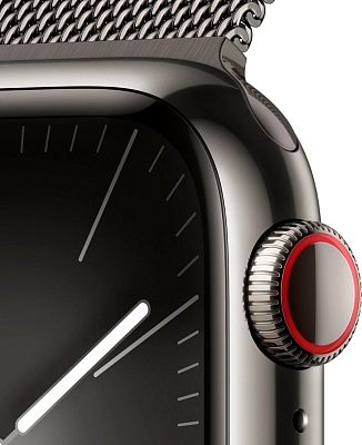 Часы Apple Watch Series 9 45mm Stainless Steel Case Milanese Loop Graphite 400_400_640362