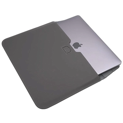 Кожаная сумка-чехол DDC Sleeve with Stand на MacBook 15/16.2 Серый 400_400_131276