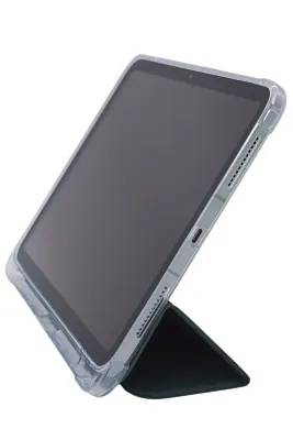 Прозрачный чехол-книжка для iPad Air 4/5 10.9 с тройным загибом Темно-зеленый 400_400_121657