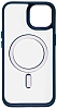 Чехол прозрачный с цветным бортиком MagSafe iPhone 14 Pro Синий 100_100_642422