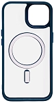 Чехол прозрачный с цветным бортиком MagSafe iPhone 14 Pro Max Синий 250_100_642388
