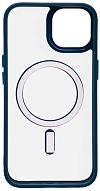 Чехол прозрачный с цветным бортиком MagSafe iPhone 14 Pro Синий 500_191_642426