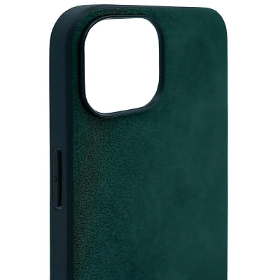Чехол алькантара для iPhone 14 Plus Зеленый 400_400_533315
