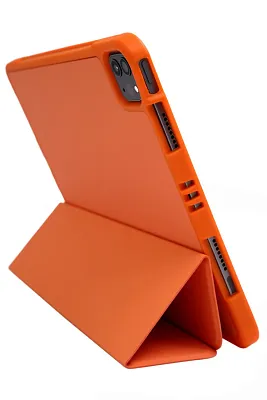 Чехол-книжка для iPad Pro 11 3 загиба силиконовый с рамкой Оранжевый 400_400_125759
