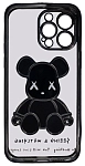 Чехол для iPhone 13 Pro Max прозрачный с 3D мишкой Черный 250_100_533445