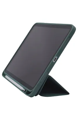 Чехол-книжка для iPad 10 3 загиба силиконовый с рамкой Темно-зеленый 400_400_125432