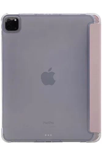Прозрачный чехол-книжка для iPad Pro 12.9 с тройным загибом Розовый 250_100_121724