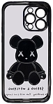 Чехол для iPhone 13 Pro прозрачный с 3D мишкой Черный 250_100_533505