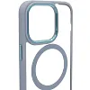 Чехол прозрачный с цветным бортиком MagSafe iPhone 14 Pro Голубой 100_100_535015