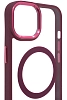 Чехол прозрачный с цветным бортиком MagSafe iPhone 14 Plus Бордовый 100_100_642325