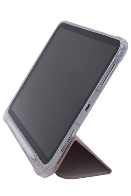 Прозрачный чехол-книжка для iPad 10 с тройным загибом Розовый 400_400_121602