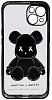 Чехол для iPhone 13 mini прозрачный с 3D мишкой Черный 100_100_533405