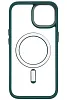 Чехол прозрачный с цветным бортиком MagSafe iPhone 14 Plus Зеленый 100_100_125043