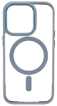 Чехол прозрачный с цветным бортиком MagSafe iPhone 14 Pro Голубой 250_100_642402