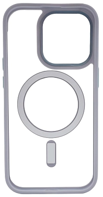 Чехол прозрачный с цветным бортиком MagSafe iPhone 14 Pro Max Голубой 400_400_642368