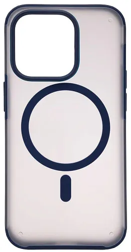 Чехол для iPhone 14 Pro Max Wlons с MagSafe прозрачный матовый с рамкой Синий 250_100_533904