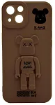 Силиконовый чехол для iPhone 13 с 3D мишкой Коричневый 250_100_137750