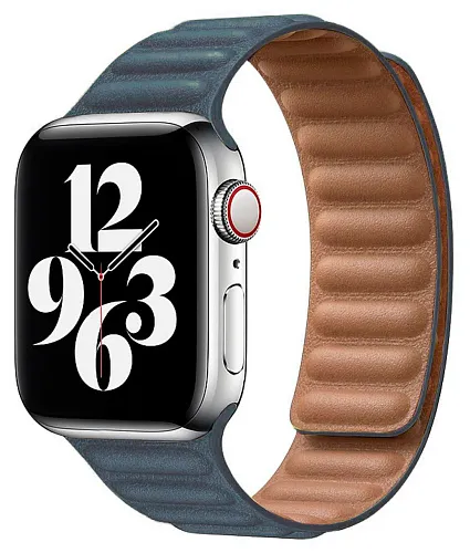 Ремешок из эко-кожи для Apple Watch 42/44/45 мм с магнитной застежкой, Blue 250_100_117697