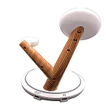 Беспроводная магнитная док-станция для зарядного устройства 3-1, 15W Белая деревянная 250_100_118921