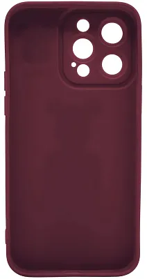Силиконовый чехол для iPhone 13 Pro с 3D мишкой Бордовый 400_400_137717