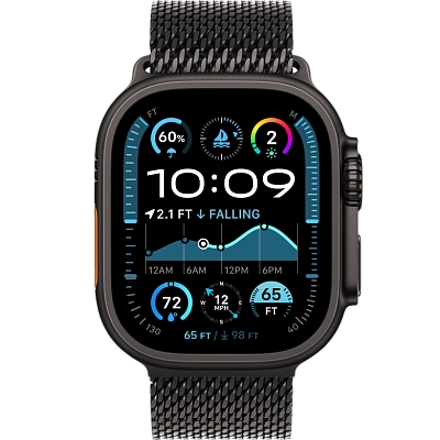 Часы Apple Watch Ultra 2 49mm Black Titanium Case GPS+Cellular Titanium Milanese Loop Black L 400_400_640662