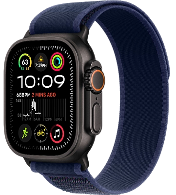 Часы Apple Watch Ultra 2 49mm Black Titanium Case GPS+Cellular Trail Loop Blue M/L 400_400_640681