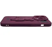 Силиконовый чехол для iPhone 13 Pro с 3D мишкой Бордовый 250_100_532319