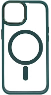 Чехол прозрачный с цветным бортиком MagSafe iPhone 14 Зеленый 500_191_642446