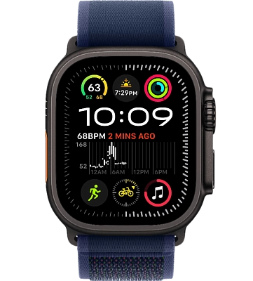 Часы Apple Watch Ultra 2 49mm Black Titanium Case GPS+Cellular Trail Loop Blue M/L 400_400_640682