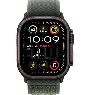 Часы Apple Watch Ultra 2 49mm Black Titanium Case GPS+Cellular Trail Loop Green M/L 400_400_640690