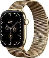 Часы Apple Watch Series 12 46mm Titanium Case Radiant Gold Milanese Loop S/M 500_191_851963