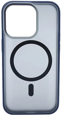 Чехол для iPhone 14 Pro матовый с MagSafe Синий 400_400_534077
