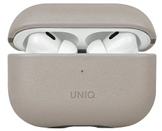 Кожаный чехол для AirPods Pro 2 Uniq Lyden DS - Ivory/Lichen Green 500_191_623761