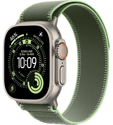 Часы Apple Watch Ultra 3 49mm Titanium Case Natural / Trail Loop Green/Neon S/M 400_400_551085