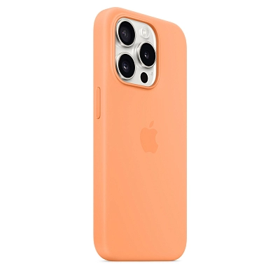 Чехол Apple iPhone 15 Pro Max Silicone Case with MagSafe -  Orange Sorbet 400_400_641662