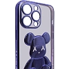 Чехол для iPhone 13 Pro прозрачный с 3D мишкой Синий 100_100_533502