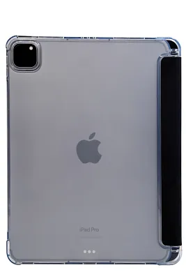 Прозрачный чехол-книжка для iPad Pro 11 с тройным загибом Черный 400_400_121705