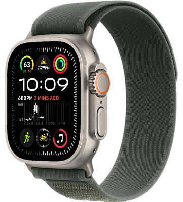 Часы Apple Watch Ultra 2 49mm Titanium Case GPS+Cellular Trail Loop Green S/M 400_400_640834